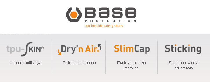 calzado de seguridad base protection tpu skin dry n air